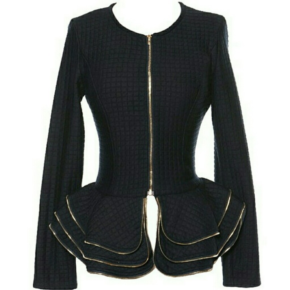 Xtaren Jackets & Blazers - Black Peplum Jacket NWT
